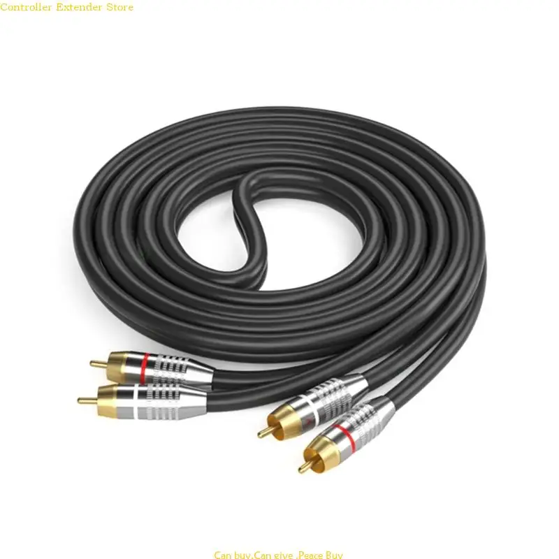 30cm-10m 2RCA Male to 2RCA Male Stereo Aux Cable Cord Gold Plated Connectors Wire for Home Theater VCD Players