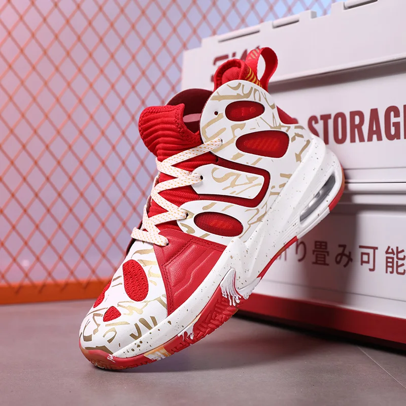 

Men's Basketball Shoes Breathable Cushioning Non-Slip Wearable Runing Shoes Gym Training Athletic Basketball Sneakers for Women