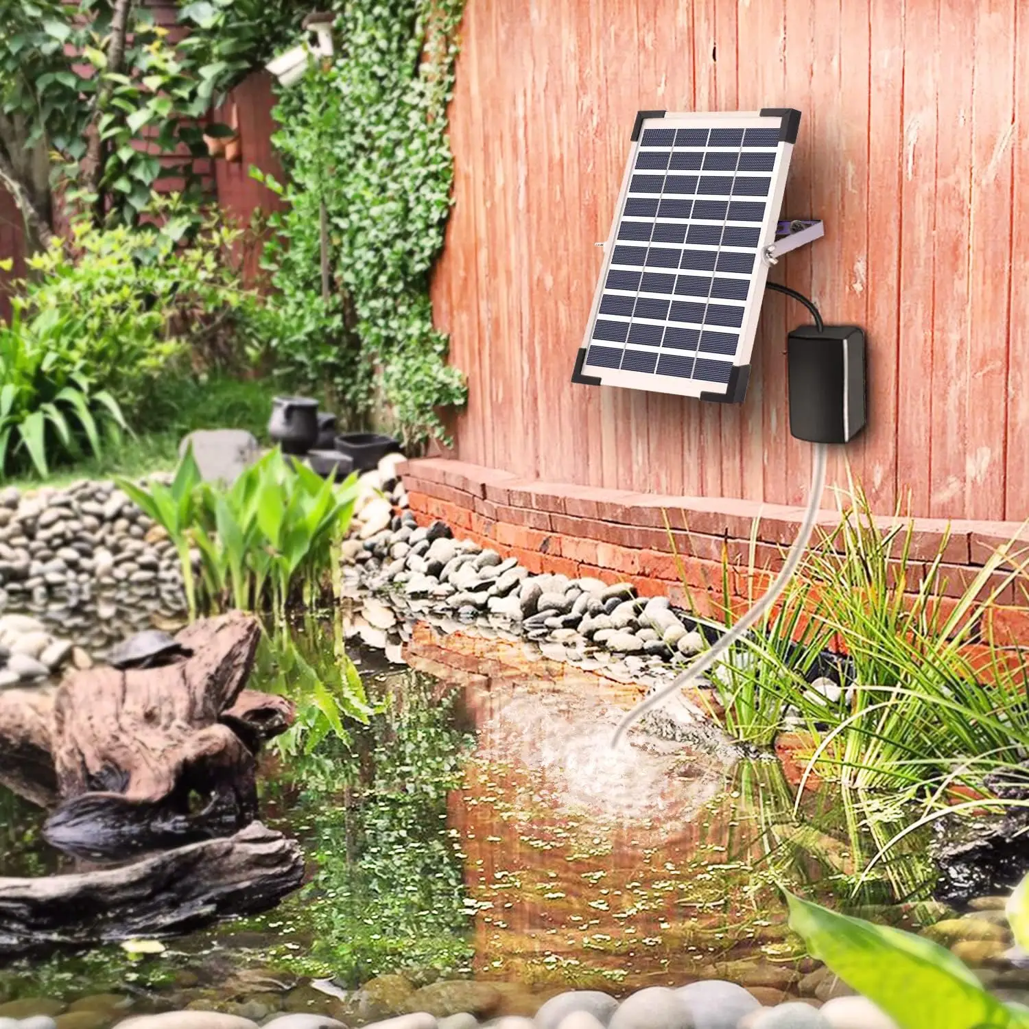 Lewisia 5W Solar Air Pump Kit 3 Working Modes Pond Aerator Bubble Oxygenator Aquaponics Fish Tank Koi Pond Aquarium