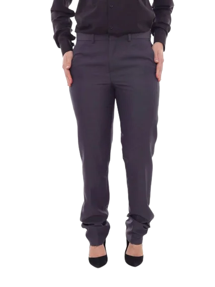 Oversized Dark Grey Social Pants with Hanger Bare and Neckline