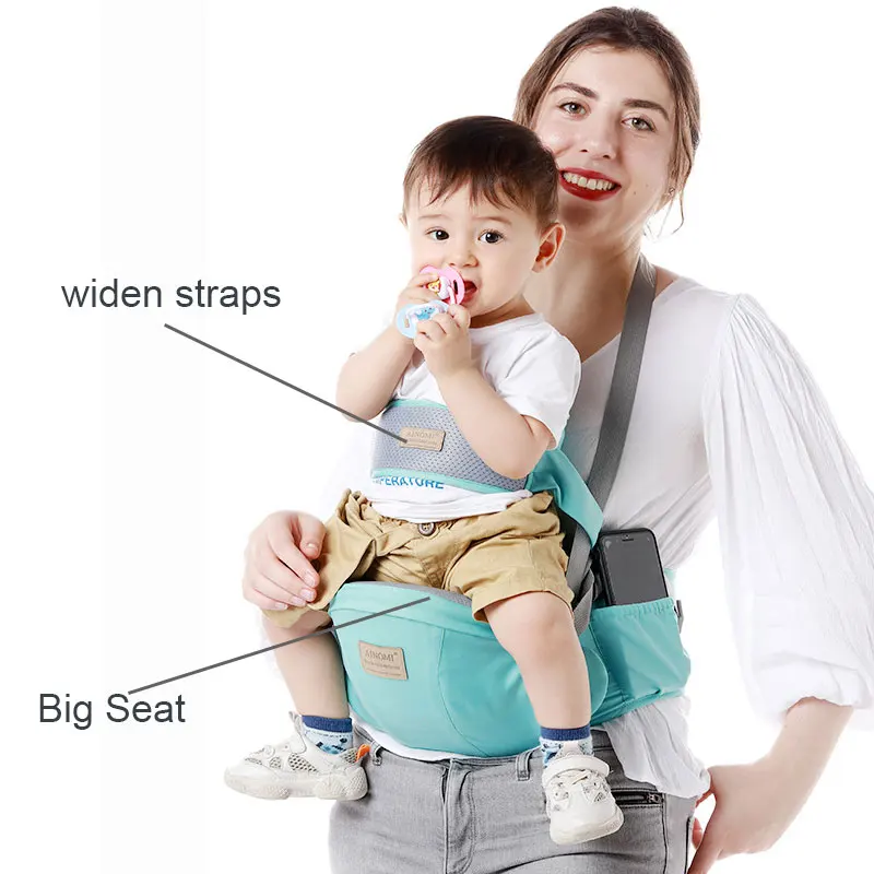 Baby Waist Stool Hip Seat Carrier Infant Toddler Hold Protection Non-slip Portable Breathable for Summer One Shoulder Storage