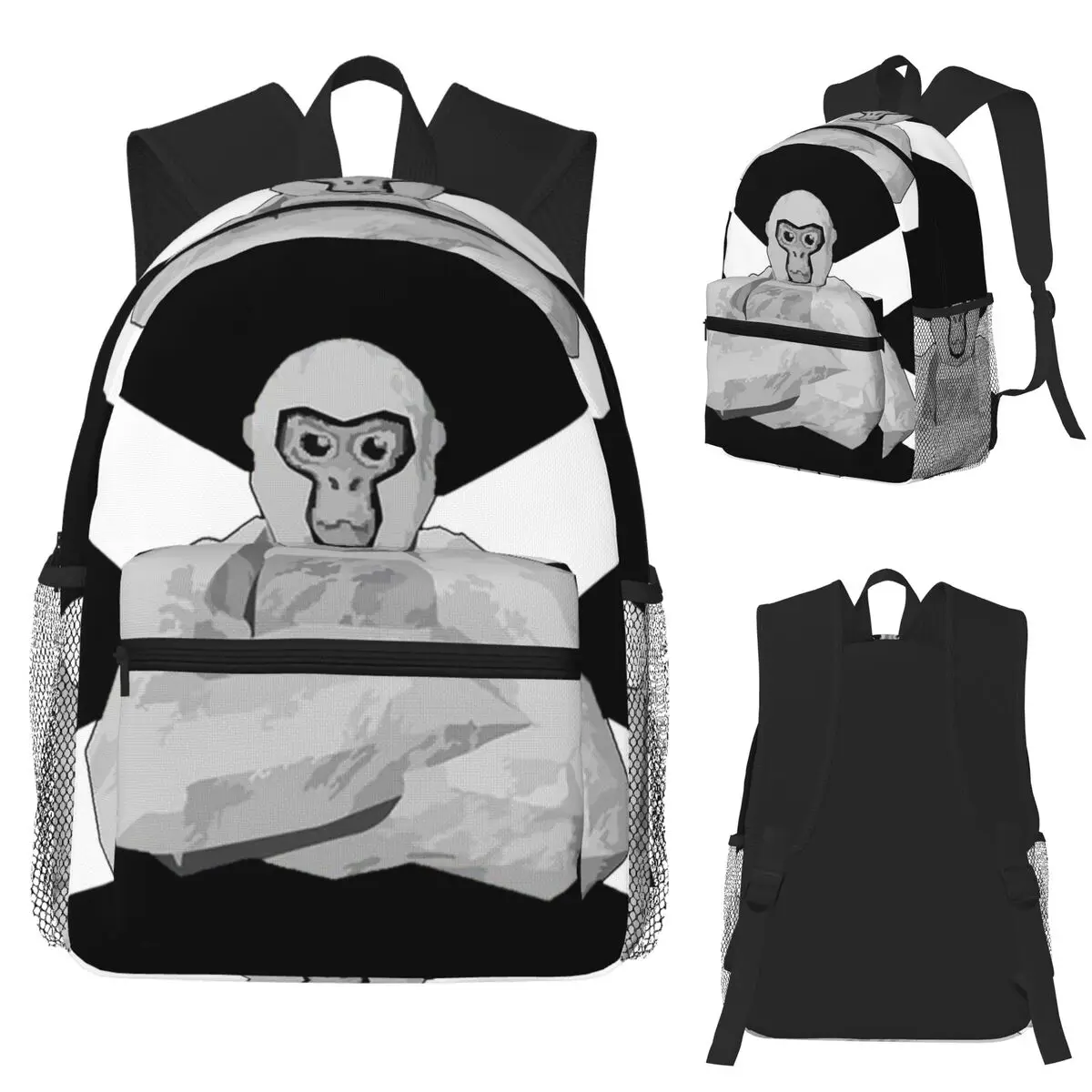 

Gorilla Tag Student Backpack School Bag Hiking Travel Daypack for Boys Girls Fashion Bookbag Shoulder Bags