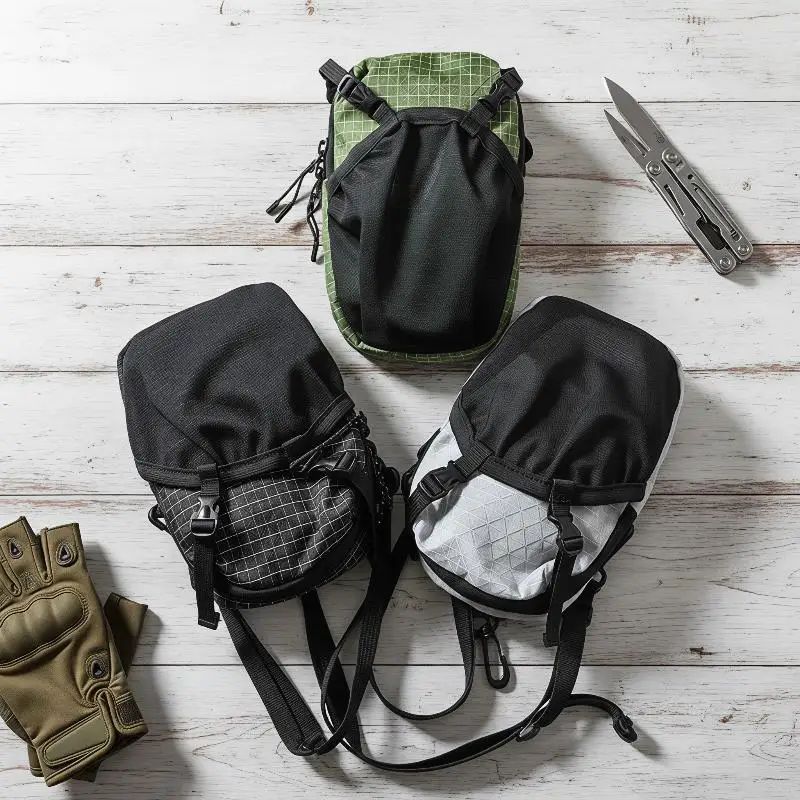 Outdoor Storage Bag Shoulder Strap Attachment Bag Smartphone Pouch Waterproof Water Bottle Bag For Sports Hiking Lightweight