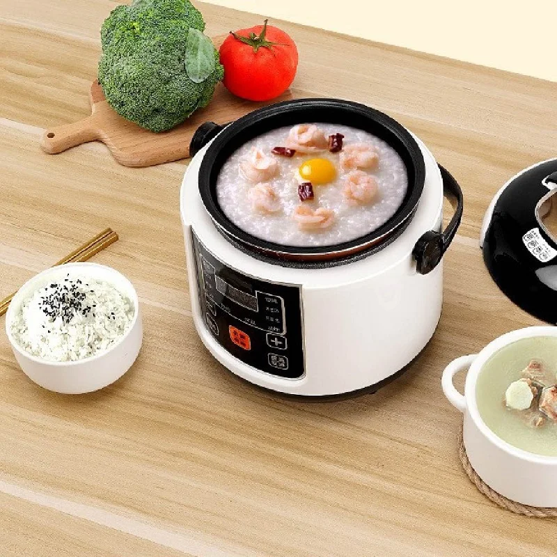 12V/24V Car Rice Cooker Multi-function Cooker Food Warmers Outdoor Reservation Electric Cooker Steamer With Cigarette Lighter 2L