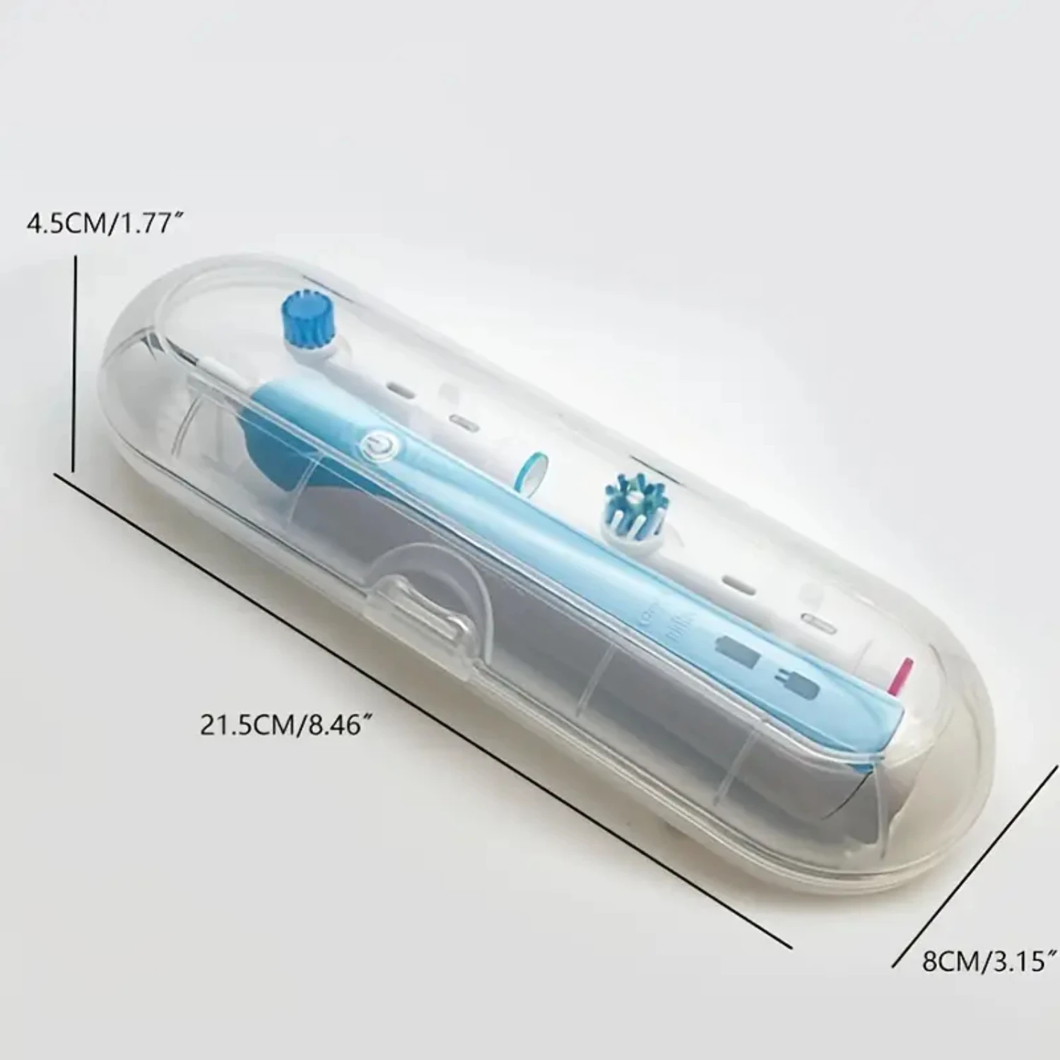 Draagbare transparante opbergdoos voor elektrische tandenborstels voor op reis, 1 st Babytandenborstel Tandenborstel jongens Reisborstel Tongschaper