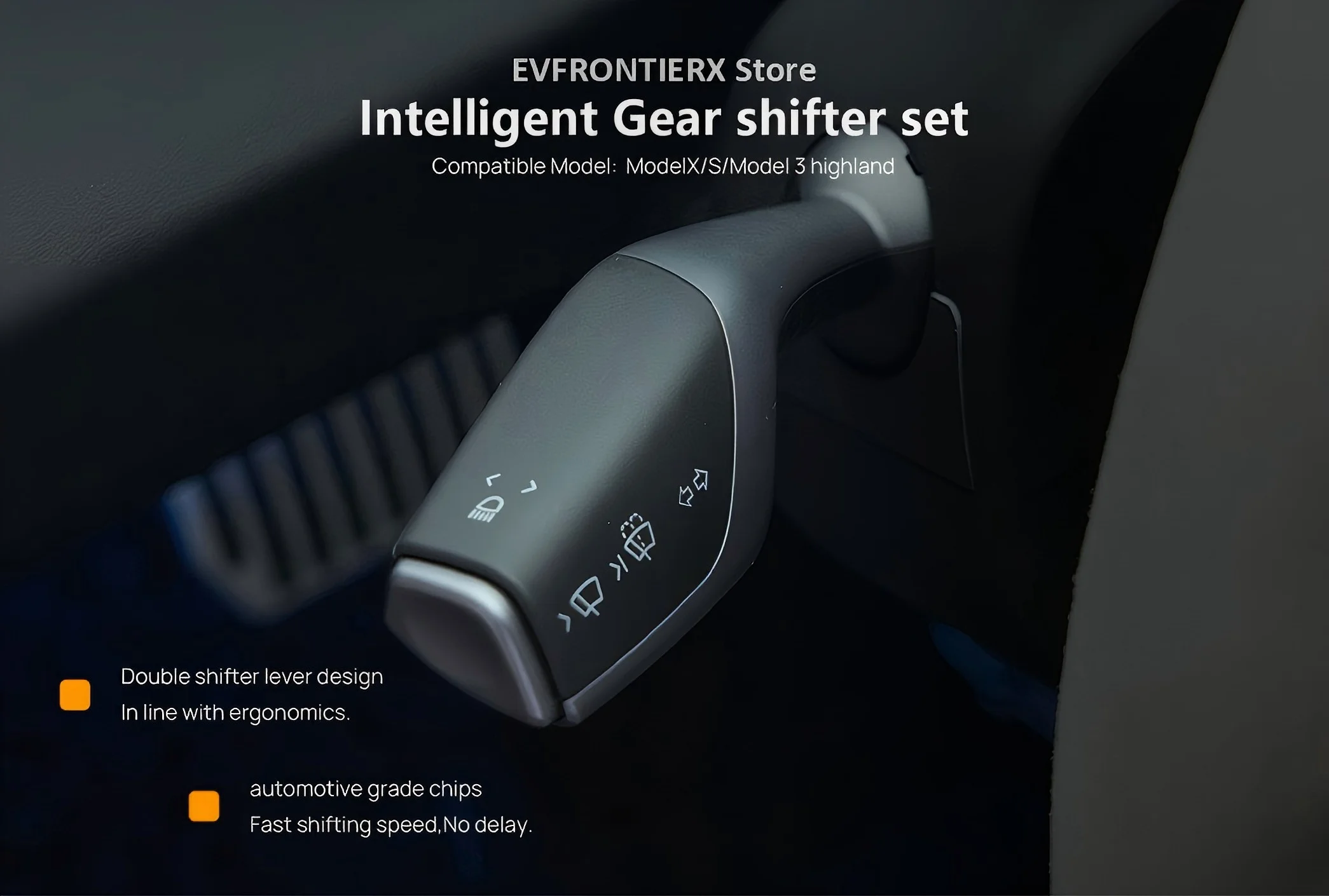 Smart Gear Shifter Stalks for Tesla Model S X Model 3 Highland Turning Stalks Gear Shifter Lever Physical Shift Grab Kit Handle