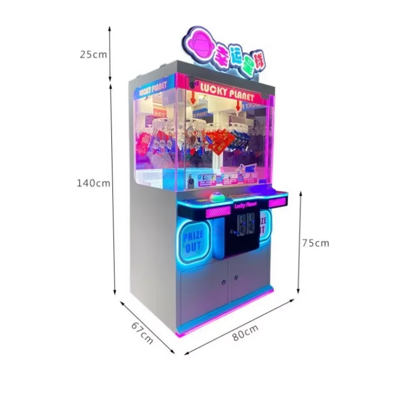 Coin Operated Amusement Gift Game Machine Children Clip Sticker Card Clamp Machine