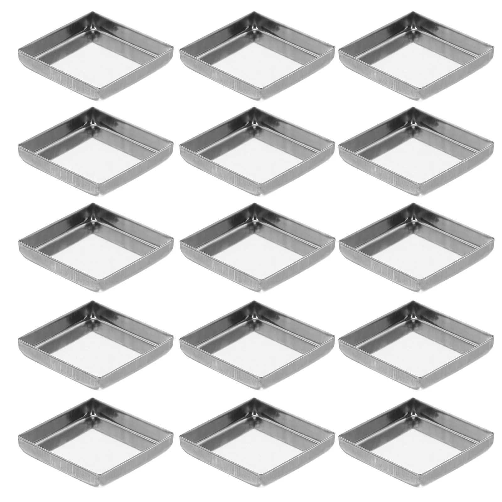 

20Pcs Blush Palette Empty Square Metal Pans 26x26x5mm DIY Depot Powder Eyeshadow Organizer Makeup Refill Pans