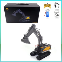 1:14 Huina 1592 22channels Excavator Truck Children's Gift And Toys Alloy Metal Vehicle Model Engineering Remote Control Rc Car