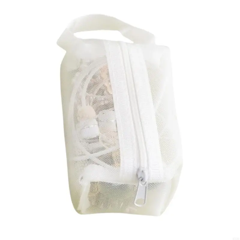 Bolso monedas malla nylon múltiple múltiples bolso con cremallera pequeña para llaves y auriculares con organizadores