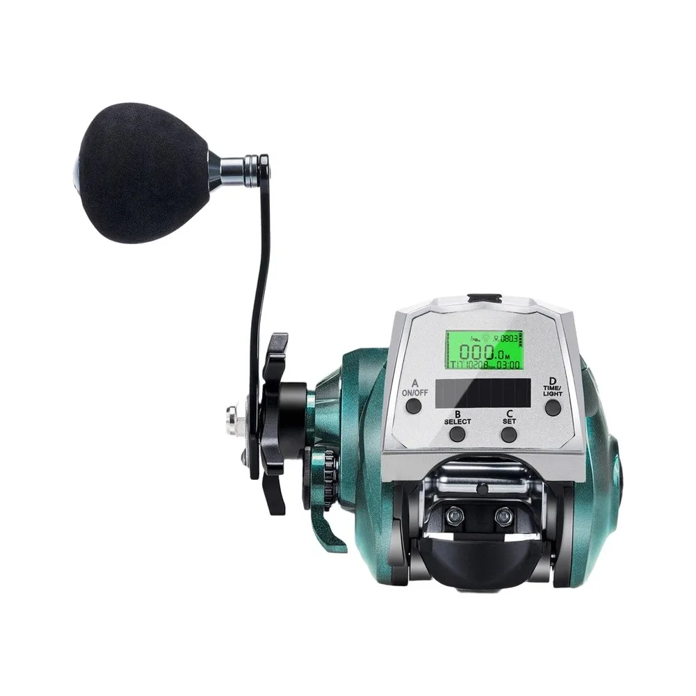 Digital Fishing Wheel KX1200 with Built in Solar Panel for Real Time Temperature Display for Night Fishing For Sessions