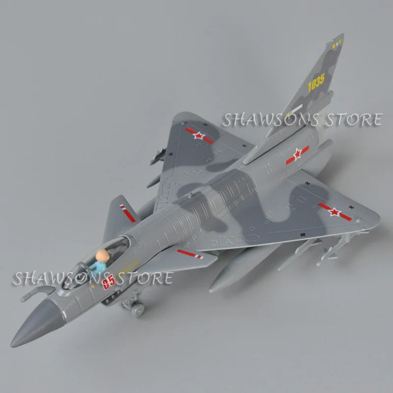 

1:87 Scale Diecast Military Aircraft Model Toys China J-10 Jet Fighter Pull Back Warplane Miniature Replica with Sound & Light