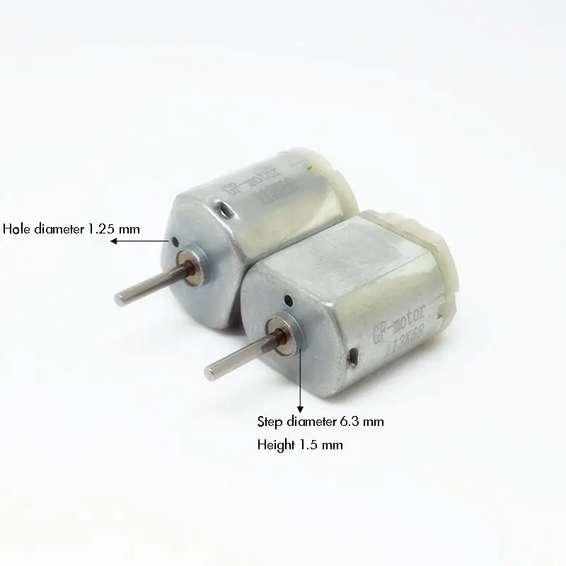 130 Insert Type Carbon Brush Motor DC 12 Volts for Car Rearview Mirror Adjustment, Positive/ Reverse Shaft Micro Motor