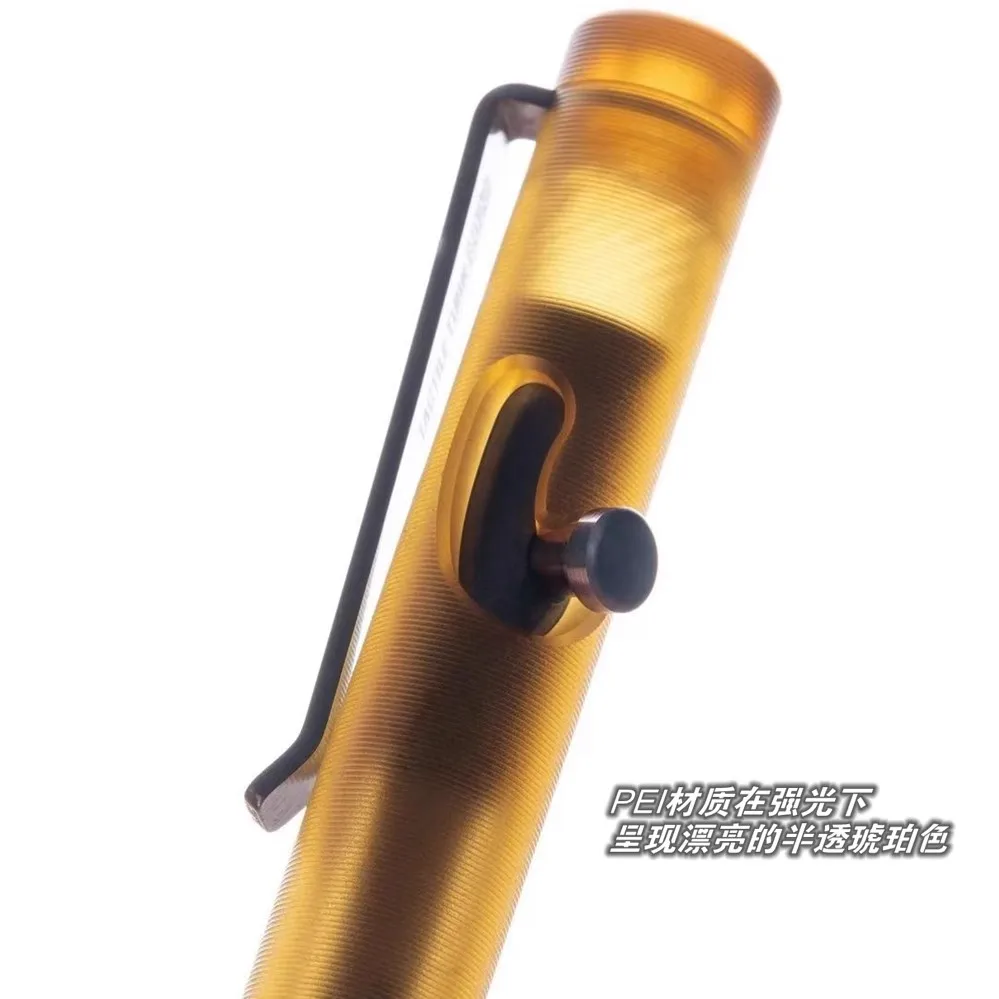 

Ручка-болт из ULTEM с титановым клипом для кармана, короткая версия, 1 шт.
