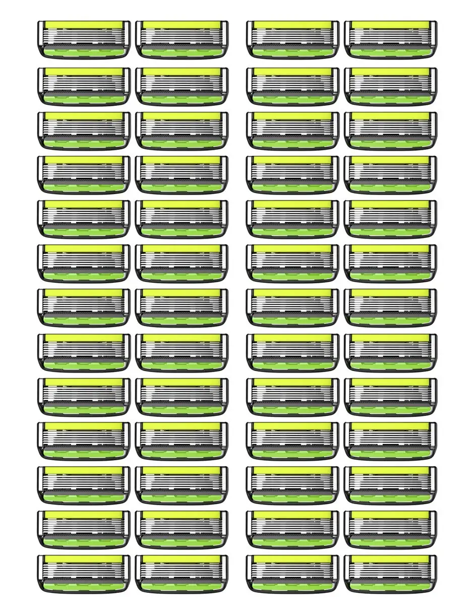

Система бритв с шестью лезвиями и триммером - 52 сменных картриджа, гладкое бритье для чувствительной кожи
