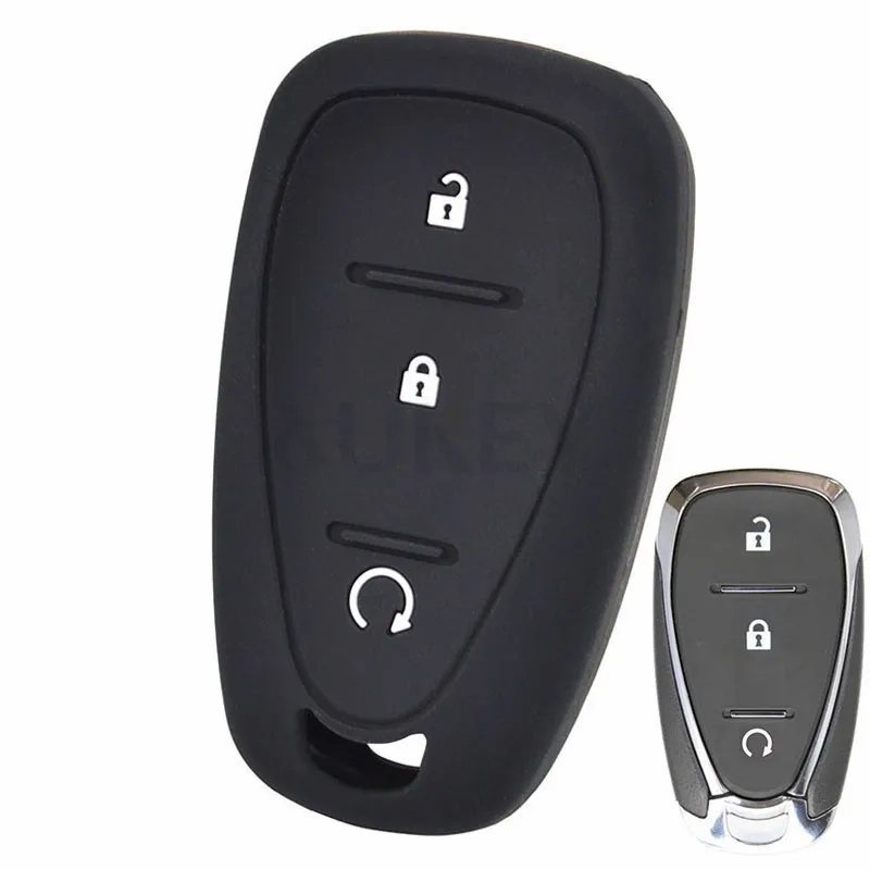 Silicone Car Key Case For Chevrolet Cruze Malibu Spark Sonic Impala Equinox Volt Trax Camaro Remote Fob Cover 2019 2020