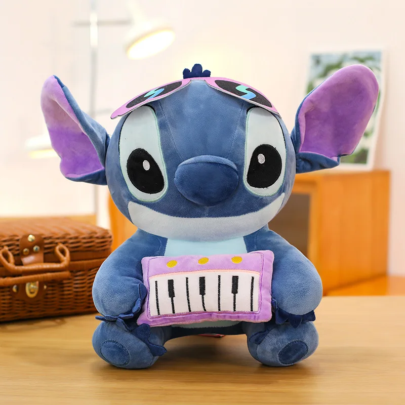 Jouet en peluche Disney Kawaii Stitch 45cm, poupée en peluche, oreiller de voiture mignon pour enfants, cadeau d'anniversaire et de noël, jouet parfait pour filles et amis