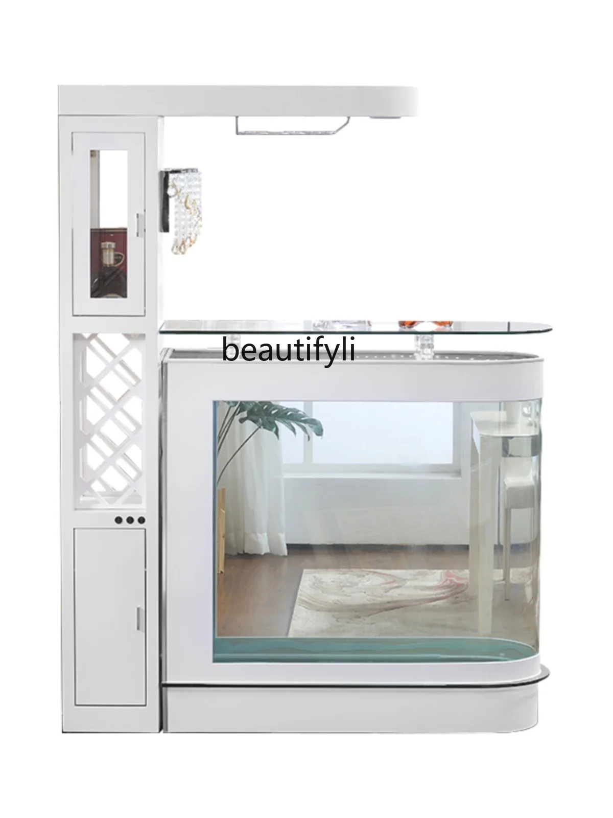 

Fish Tank Wine Cabinet Living Room Home Partition Screens Creative Hallway Medium and Large Change Water Ecological Aquarium