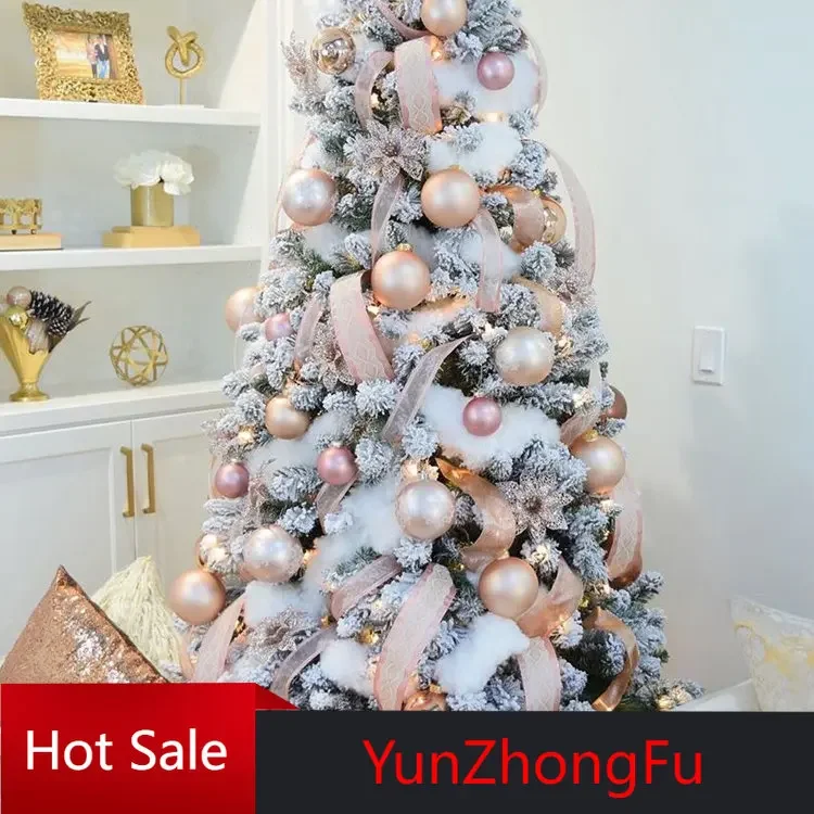 

Christmas Decoration Christmas Tree Home 2.1 Large Package 1.5/1.8 M Encryption Flocking Pink Window Decoration