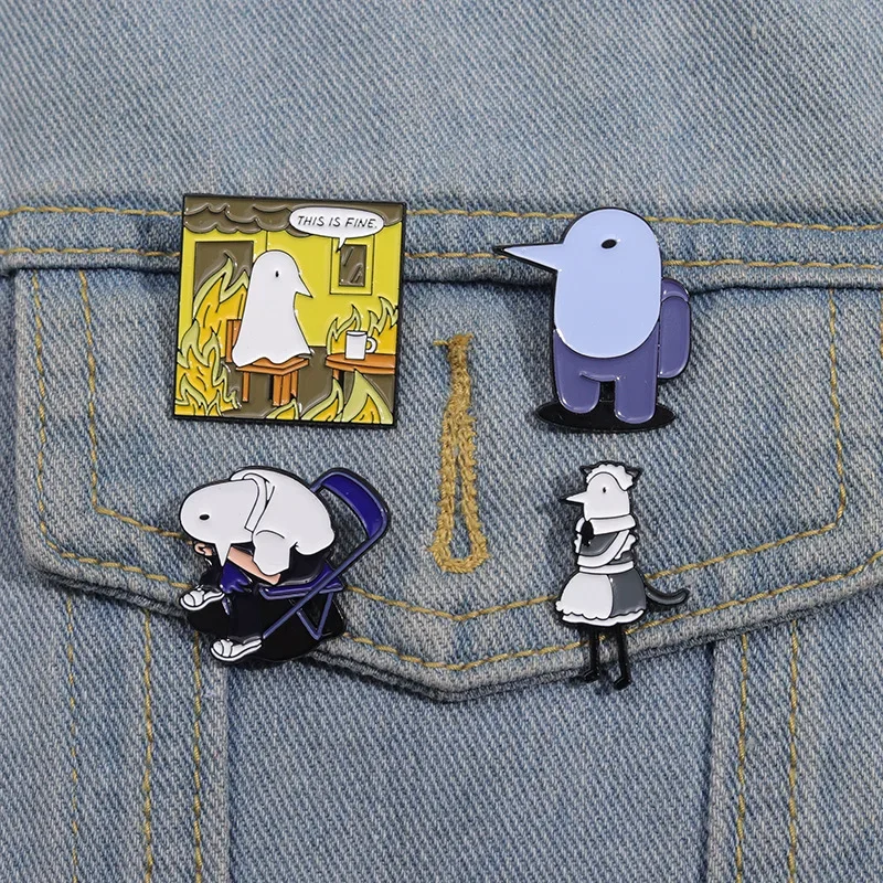 Anime Goodnight Punpun Enamel Pins Cartoon Figures Metal Brooches Decor Lapel Badge Jewelry Gifts for Kids Friends Drop Shipping