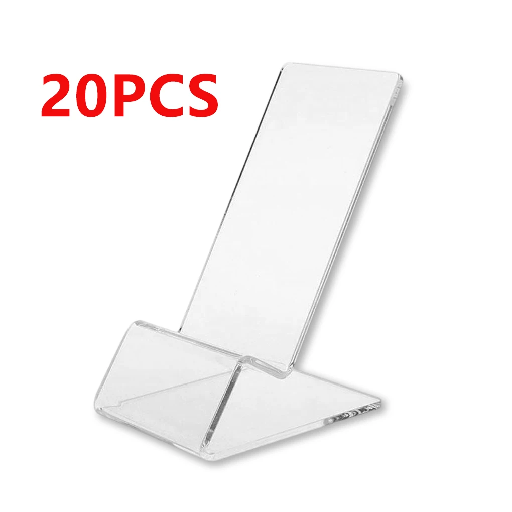 5/10/20 قطعة الاكريليك الهاتف المحمول منضدية رف شفاف الهاتف جبل حامل صغير محمول عرض موقف حامل رفوف للهاتف