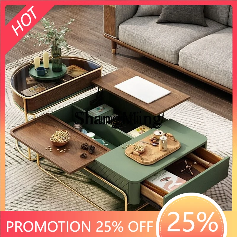 

CL simple living room multi-functional small tea table light luxury lifting coffee table TV cabinet combination