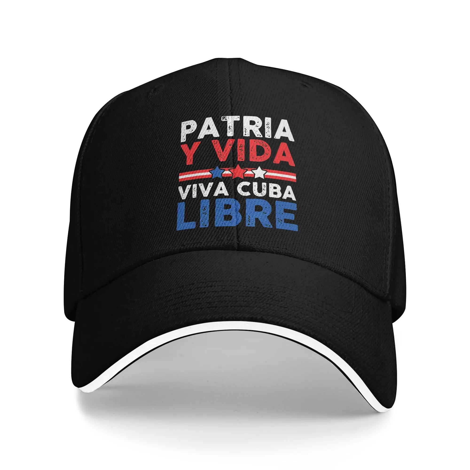 Czapki z daszkiem Patria Y Vida VIVA CUBA LIBRE dla mężczyzn i kobiet, stylowe czapki baseballowe, czapki typu trucker, codzienne nakrycia głowy, prezent