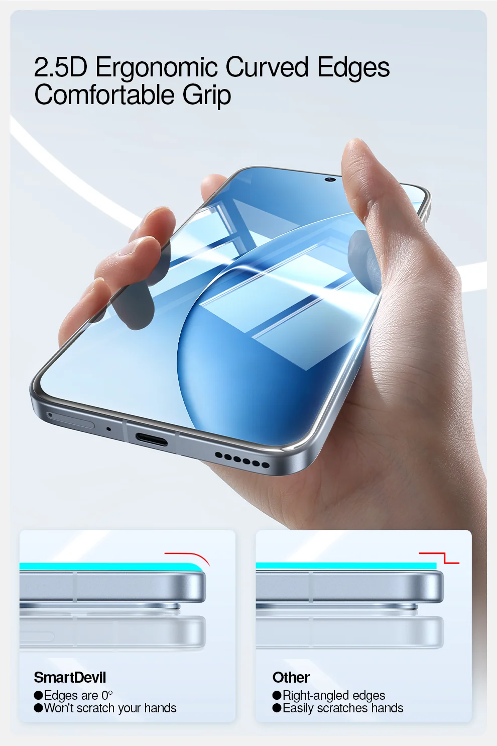 SmartDevil HD-Displayschutzfolie für POCO X8ProMax F8, ultraklarer gehärteter Glasfilm für Poco X8Pro, Anti-Fingerabdruck, kratzfest – Detail 12