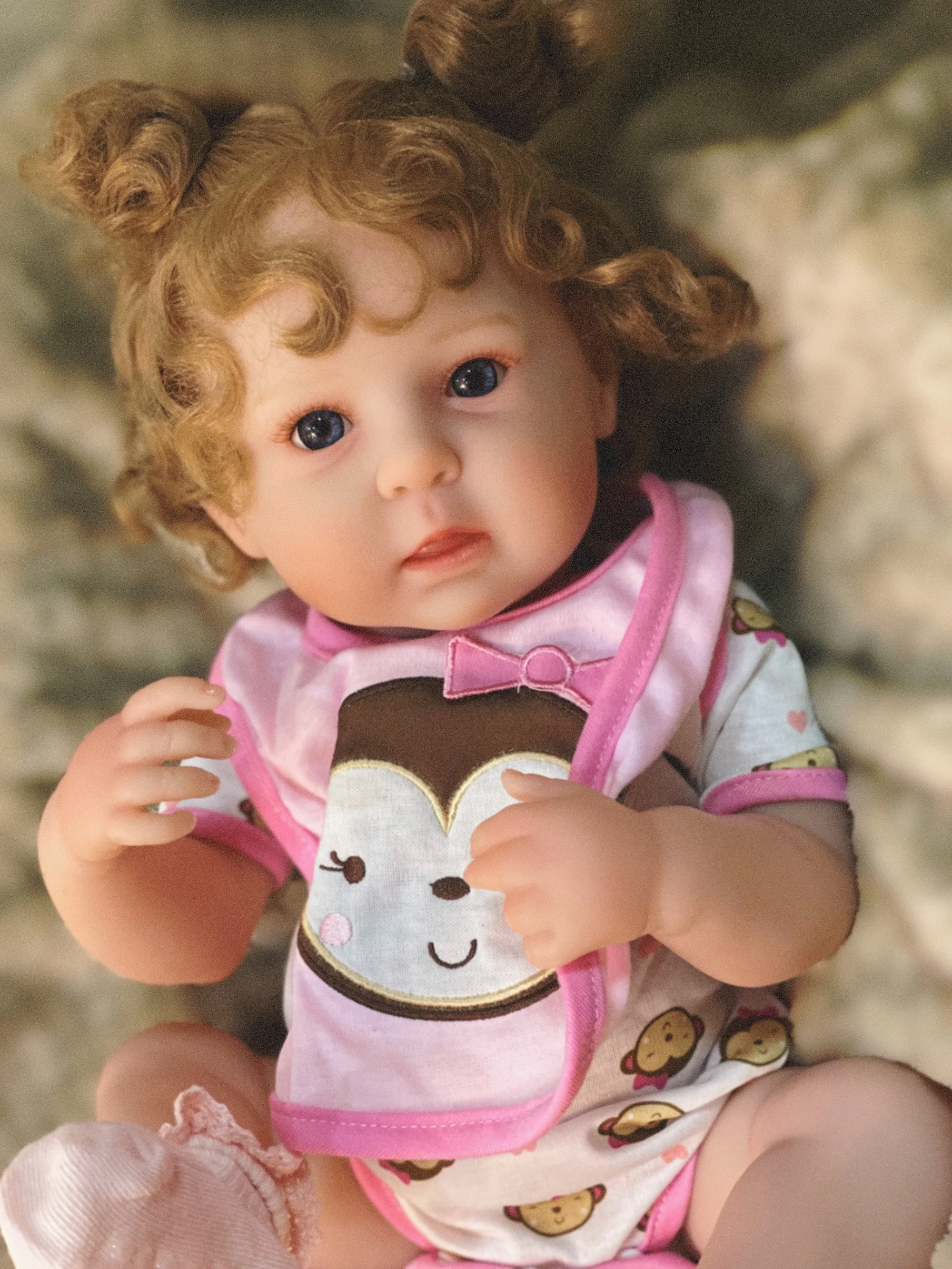 45CM Girl Ward Reborn Dolls Painted Full Body Vinyl Newborn Baby Doll With Painted Hair Toys For Kid's Christmas Gift Muñecas