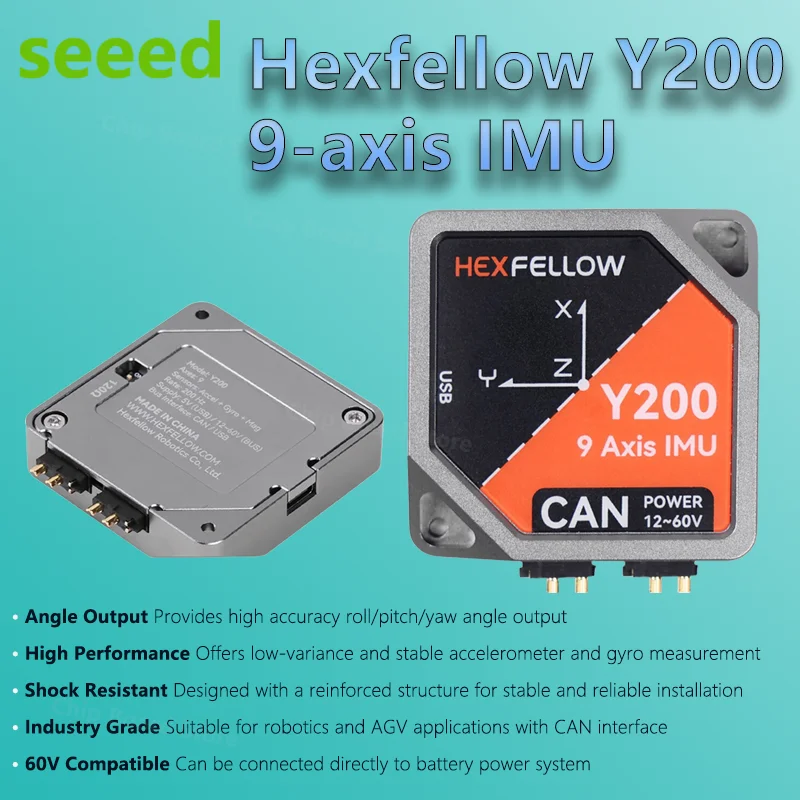 

Seeed Hexfellow Y200 9-осевой IMU Специально разработанный для роботов Новый