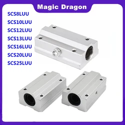 2pcs/Lot SCS8LUU 8mm SCS10LUU SCS12LUU SCS13LUU SCS16LUU 12mm Linear Ball Bearing Block CNC Router 3D printer Shafts Rod Parts