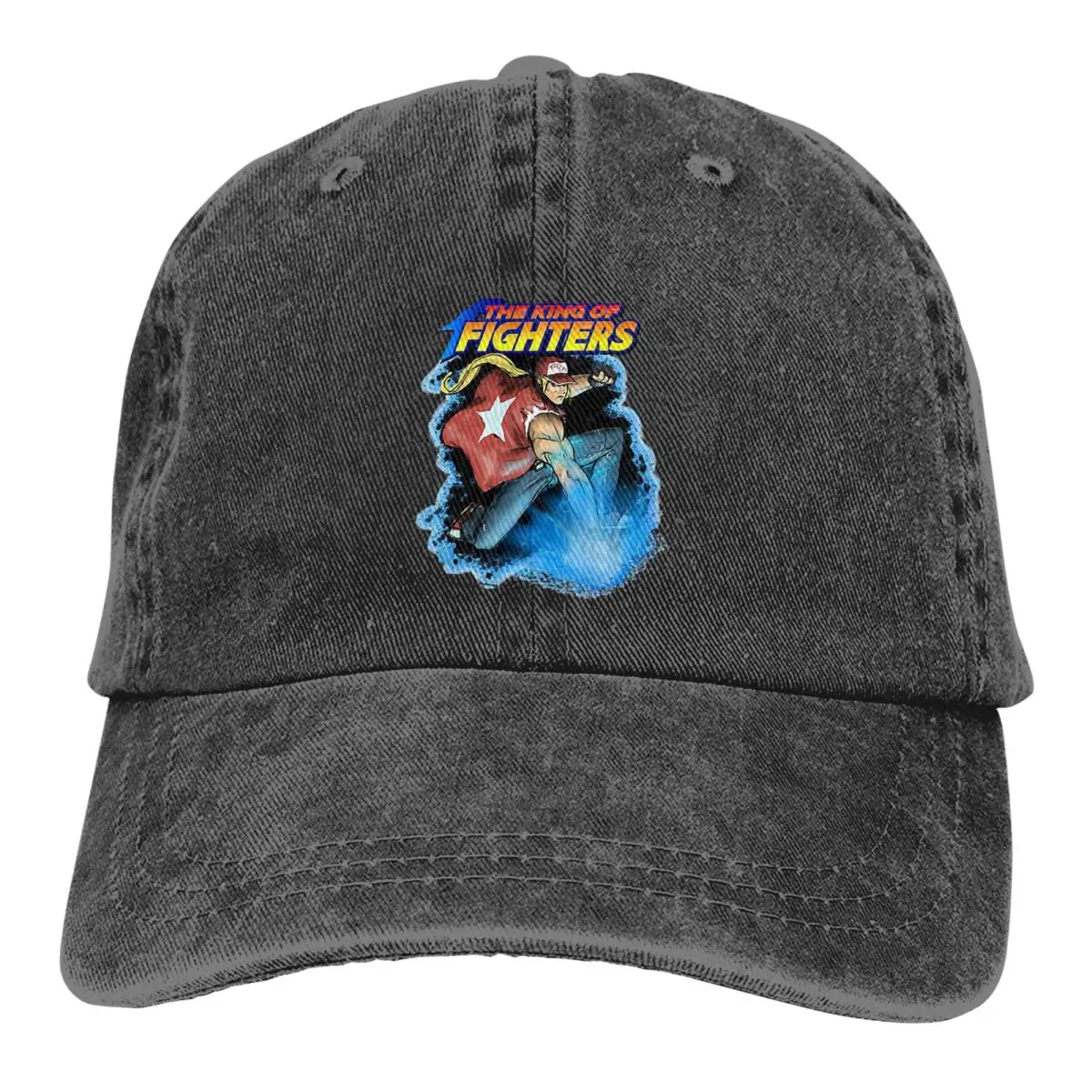 Washed Men's Baseball Cap The King Of Fighters Terry Bogard Trucker Snapback Caps Dad Hat Retro Arcade Machine Golf Hats