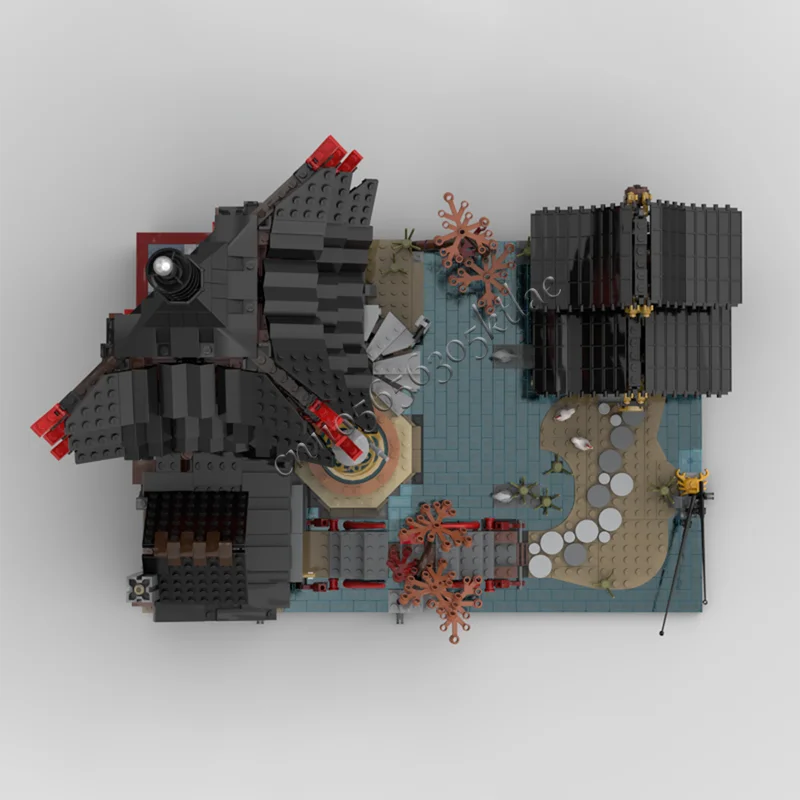 Populaire 2247 pièces MOC Temple d'Airjitzu modulaire bloc de construction modulaire modèle affichage jouet assemblage cadeaux de noël créatifs