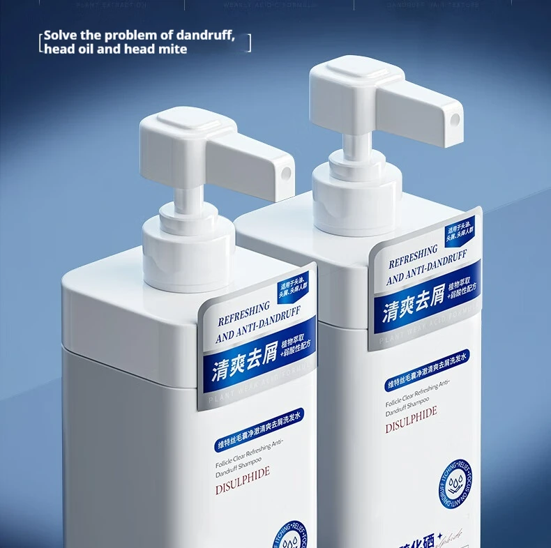 Shampoo Vitas Selenium Sulfide - Anticaspa, Coceira e Controle de Óleo, Cuidados Volumizantes - Unissex 800ml ​