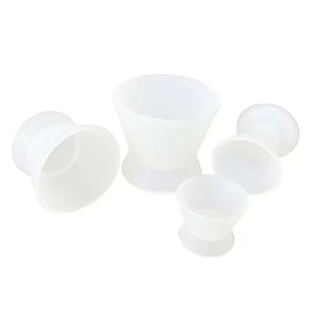 GULPOOE 1 Pcs Dental Silicone Mixing Bowl Flexible Self Solidifying Rubber Cup Mixing Rubber Bowl Dentistry Lab Clean Dishes