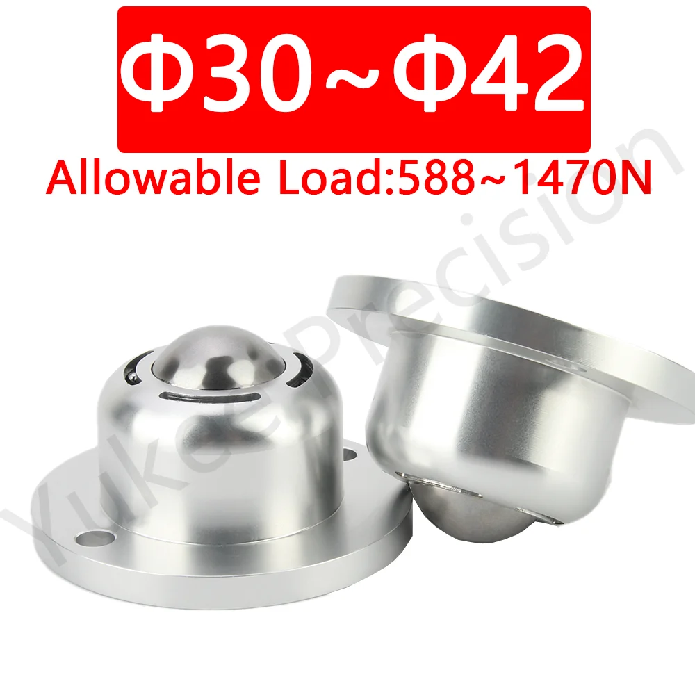 

YK336 Facial Dust Removal Flange With Waste Discharge Slit Milled Ball Roller Bearing Flange Mounting Type Ball Transfer Unit