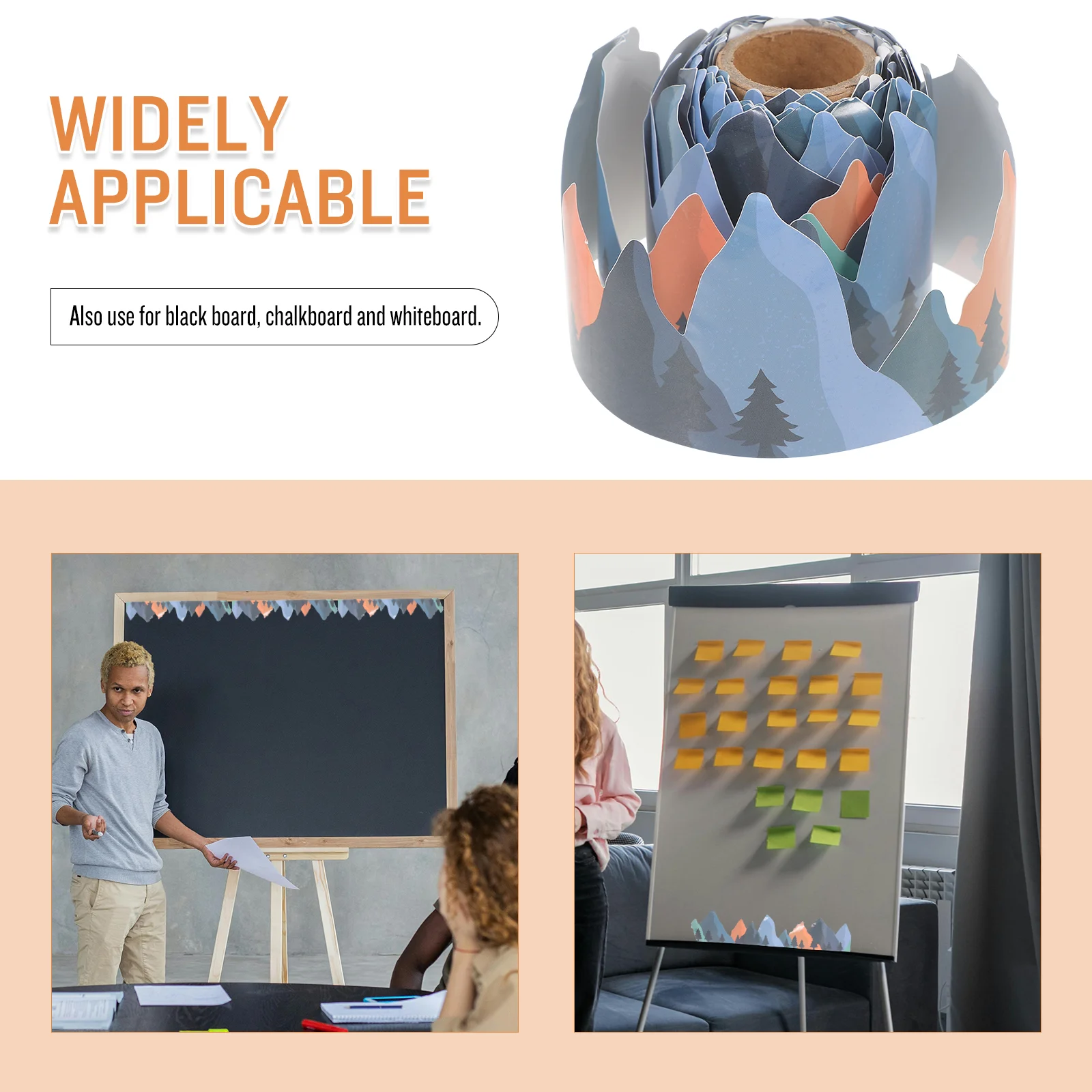 Chalkboard Border Sticker Cartoon Bulletin Decorations School Trim Classroom Paper Decorative Accessory Delicate