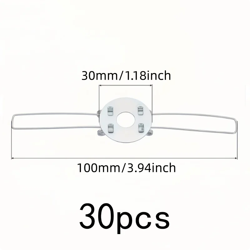30 pcs 100mm Metal Spring Clamps, Easy Snap-On Install, suitable for Lamp Fixture Repair, Secure Clamping Force