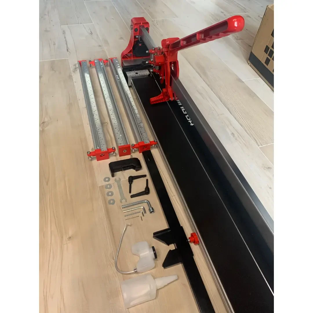 Single-Rail Manual Tile Cutter 800mm Shijing 3721 Green Laser Tile Pusher and Scriber for Cutting Floor and Wall Tiles.