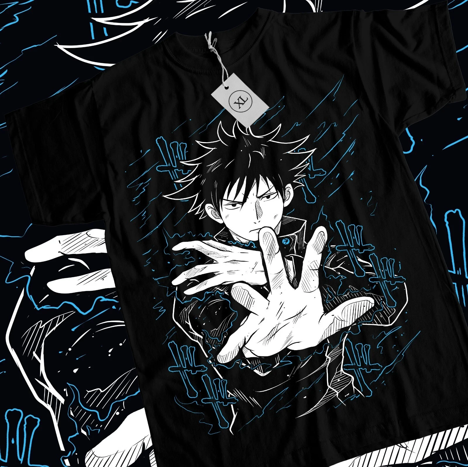2026 Sommer Jujutsu Kaisen Anime Megumi Fushiguro Bedrucktes Lockeres Kurzarm-T-Shirt aus Reiner Baumwolle für Kinder Trendiges Unisex Freizeit-Shirt