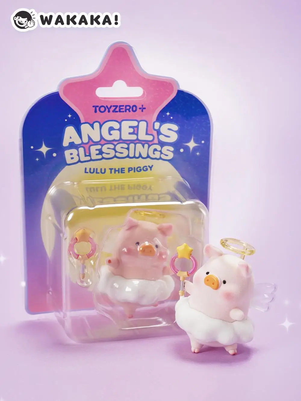 Original Cartoon Doll Canned Pig Lulu Angel Lucky Pig Hanging Card Cute Trendy Play Handmade Model Ornament Gift For Kids Pendan