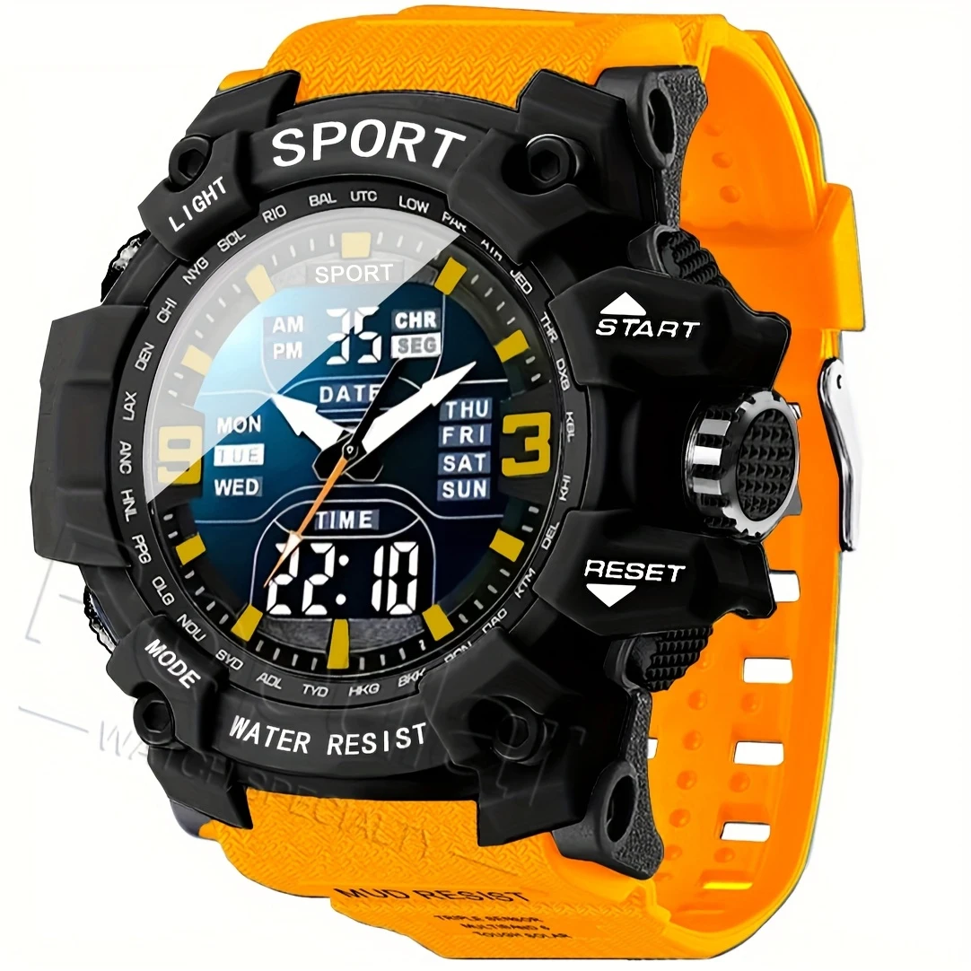 Men's and women's sports watches, tactical hands, large dial,  illuminated timer, alarm clock