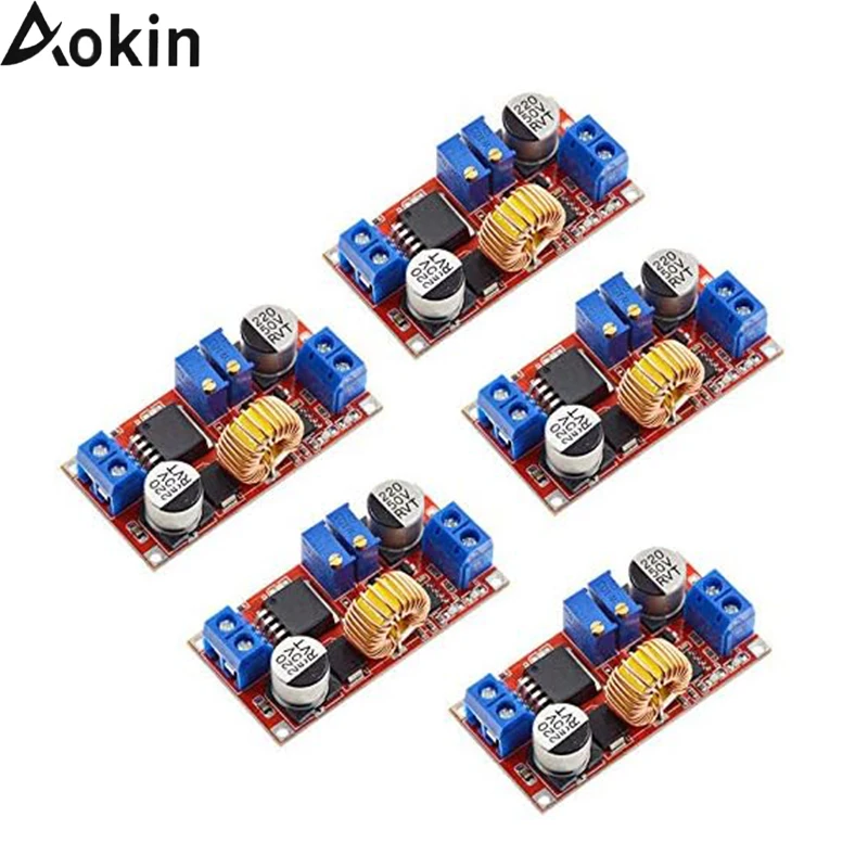 5pcs Lithium Battery Charger Module Board 5A DC naar DC CC CV LED Driver Step Down Buck Converter Board Constant Current Voltag