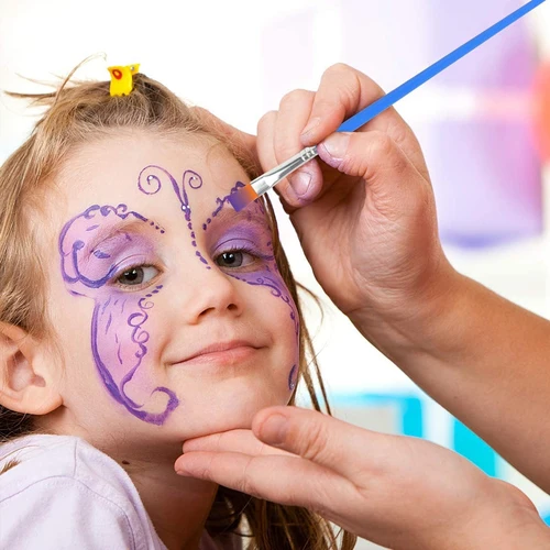 Imagen 2 del producto Juego de pinceles de pintura acrílica para niños, artistas, manualidades, pinceles para pintura al óleo de acuarela con pincel plano y redondo, 1-800 Uds.