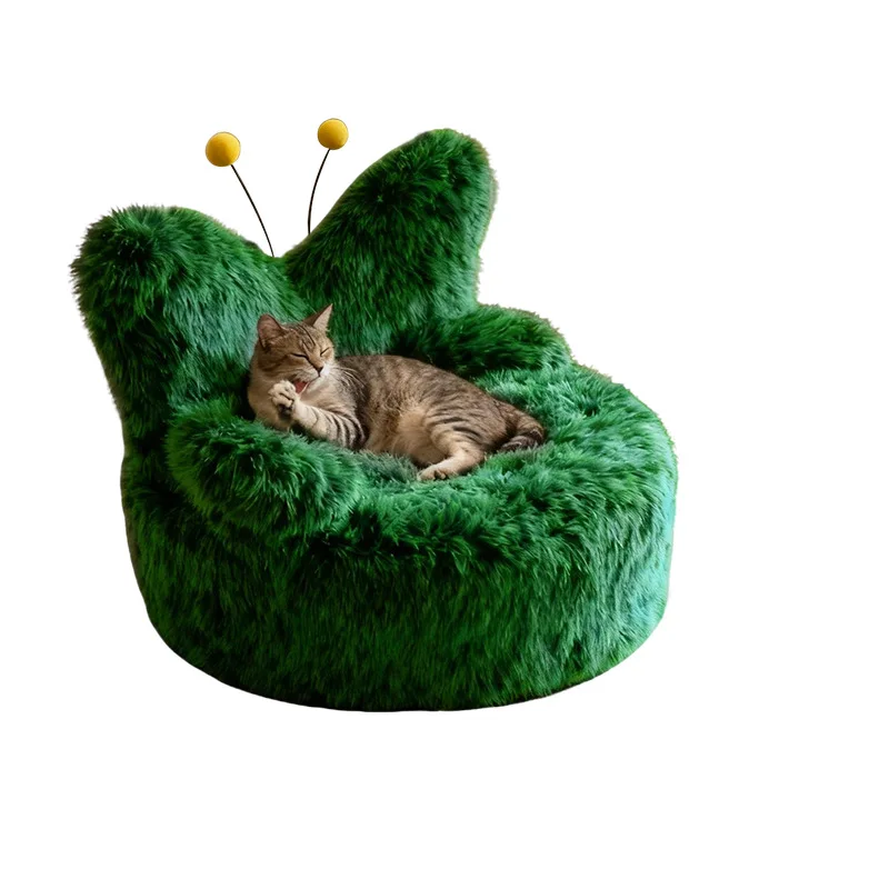

Internet celebrity pet furniture, cat dog rest recliner cat bed kennel small dog winter warm sleeping sofa