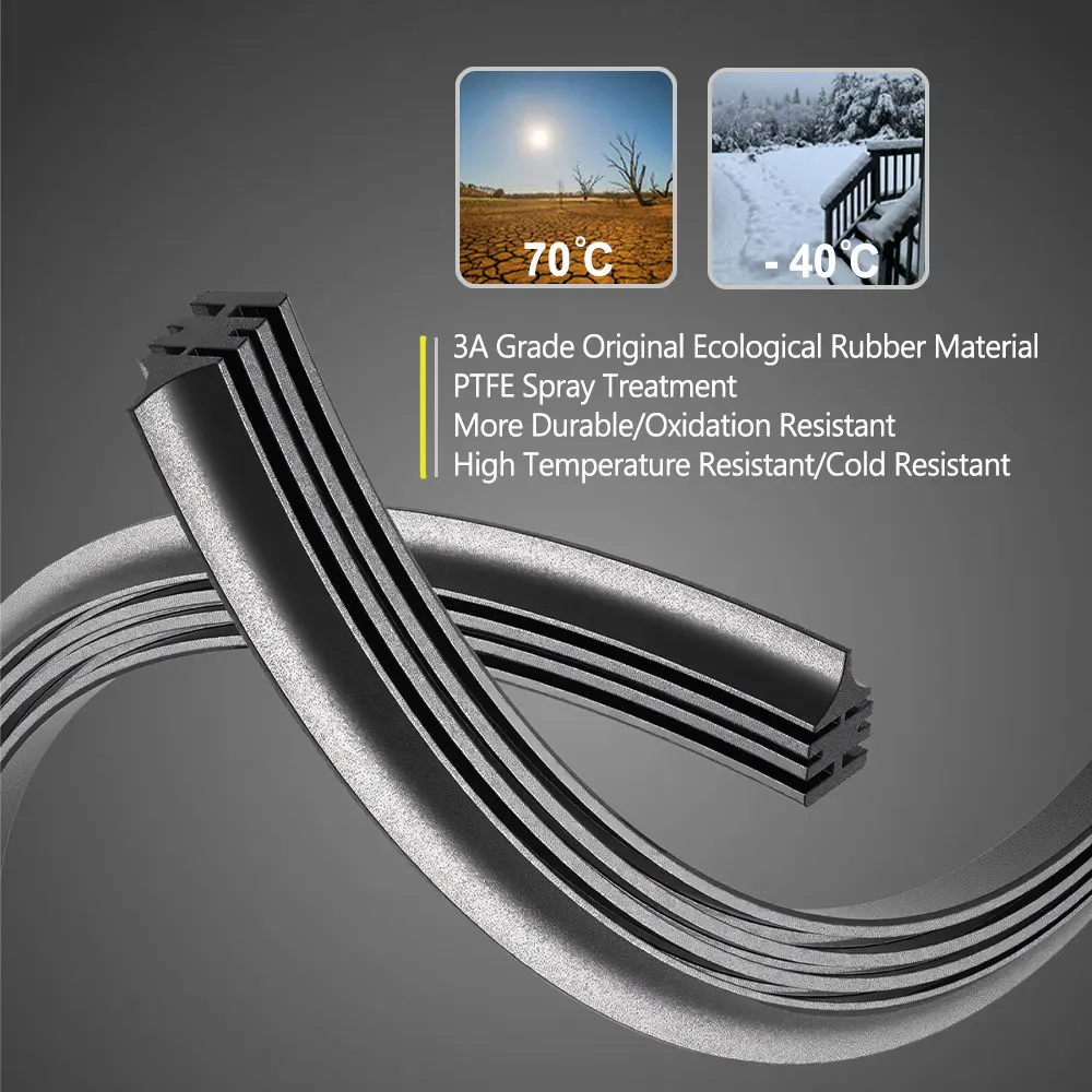 Quiet Beam Wiper Blades 2pcs Windscreen Window Car Accessories For Toyota	Aygo X AB70 2022-2025 - Image 4