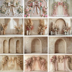 Ivory Luxe Photography Backdrop Kids Baby Cake Smash Photocall Decor Wildflower Macrame Boho Archway Studio Backgrounds