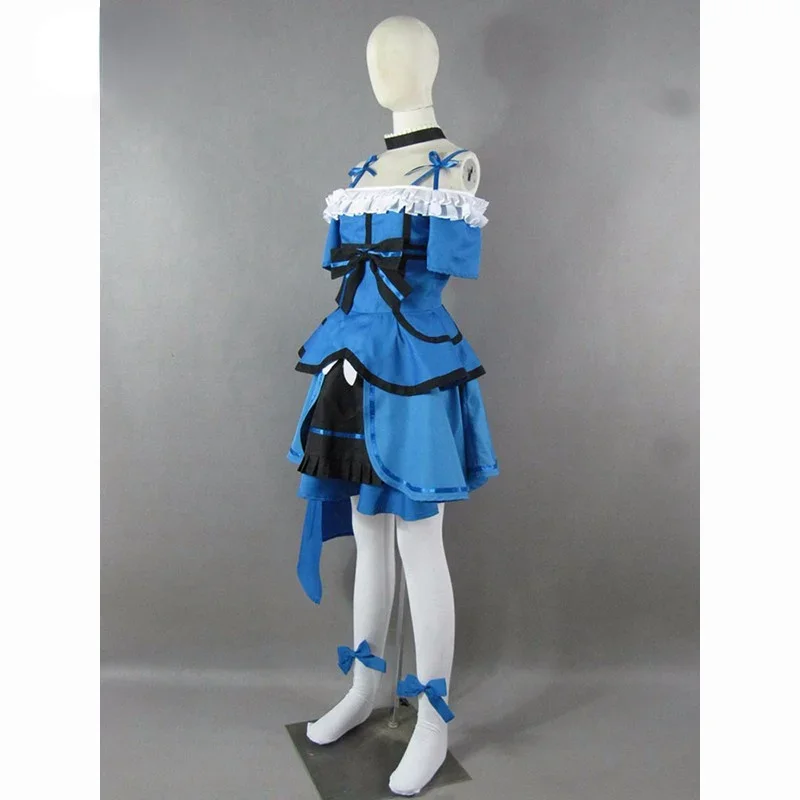 Anime LoveLive! Sonoda Umi Cosplay Costume Blue Lolita Dress Women Girls Braces Skirt