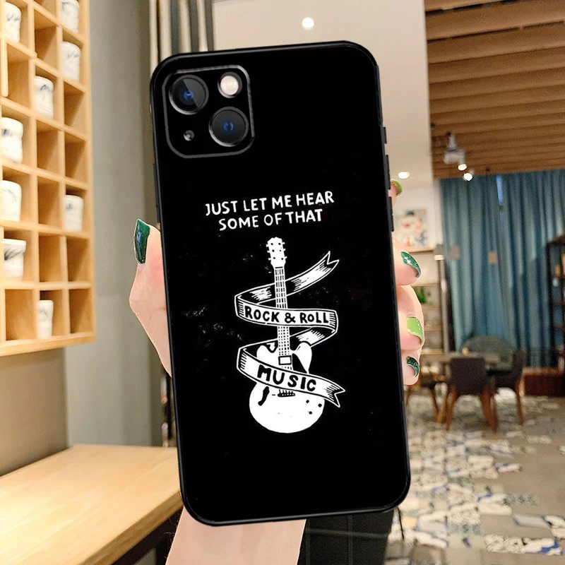 Rock Music Instrument Guitar Phone Case For iPhone 13 12 11 14 15 Pro Max XS X XR 8 7 Plus SE 2020 12 13 Mini Back Cover