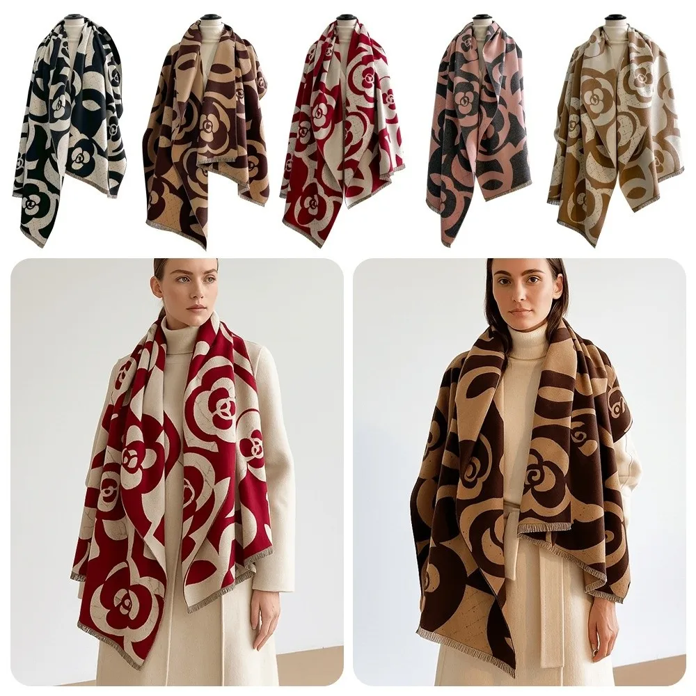 

Элегантный роскошный шарф из искусственного кашемира, универсальное ветрозащитное одеяло из пашмины, теплое толстое женское зимнее шаль, зимний сезон